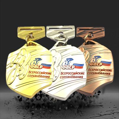 China Europe Customized Gold, Silver and Bronze Medal China Medal Lanyards China Sports Medals for sale