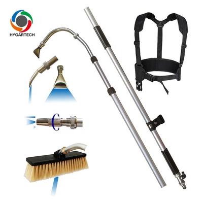 China Brass Metal Gutter Cleaner Brush Belt-Harness Aluminum Telescopic Water Jet Wand Chamber Cleaning for sale