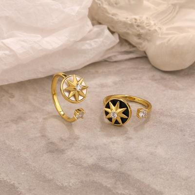 China Fashion Romantic Jewelry Sterling Silver Hexagonal Star 925 Open Rings For Women for sale