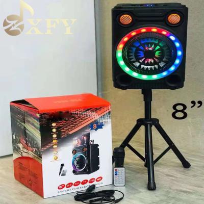 China XFY-8004 Amplifier Wireless Speaker For Outdoor Factory Direct 8 Inch Loudspeaker Audio Player With Portable USB Karaoke Speaker for sale