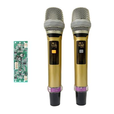 China Wholesale Handheld Microphone Factory UHF Wireless Microphone With Receiver Panel MIC Stocks With Wireless Display For Party for sale