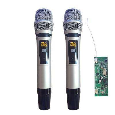 China Handheld Microphone UHF Microphone With High Quality Wireless MIC Receiver Board For Trolley Speaker Wireless Microphone for sale