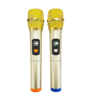 China 2021 Latest Handheld Microphone Design Two Karaoke Microphones 261.8/239.4VHF Microphone for sale