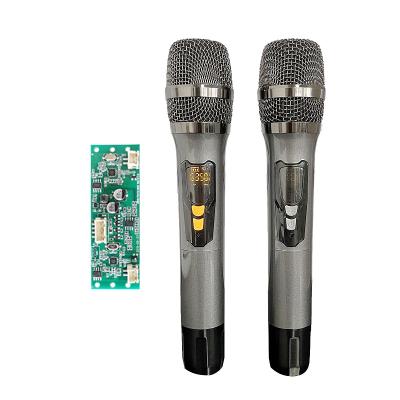 China Microphone Handheld Microphone With Receiver Panel UHF MIC For Party With Led Display MIC Wireless Microphone Professional Wireless Cheap Price for sale