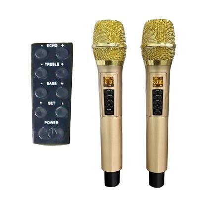 China Handheld Microphone Trolley Speaker Microphone With Portable Microphone Factory Receiver Panel Karaoke OEM Wholesale New Product for sale