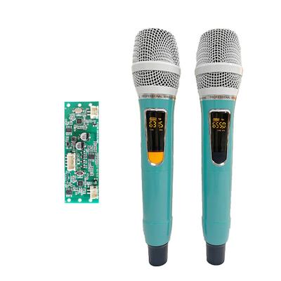 China Dual Handheld Microphone UHF Microphone With Receiver Panel Handheld Microphone With Display For Stage 2021 New Wireless MIC Design for sale