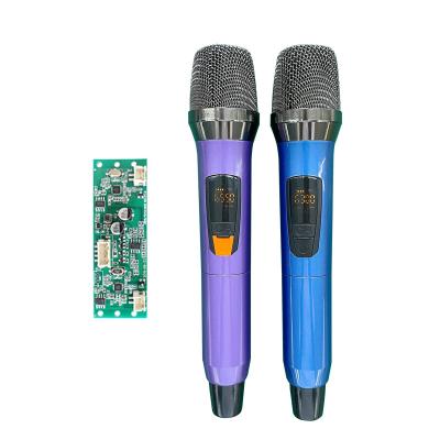 China Handheld Microphone Wireless Microphone with Receiver Panel UHF Wireless MIC VCR for Karaoke with LED Display for sale