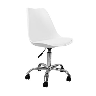 China Swivel Adjustable Office Furniture Seat (Height) Legs Office Plastic Electroplating Chair for sale