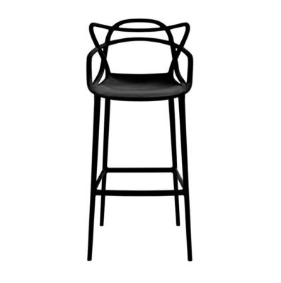 China Wholesale High Quality Bar Stool China Wholesale Cheap Stackable Black Plastic PP Restaurant Used Bar Chair Bar Stools For Sale for sale