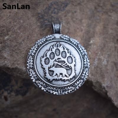 China Slavic Bear Celt Viking Norse Slavic Wildlife Vintage Wild Viking Bear Paw Necklace Animal for sale