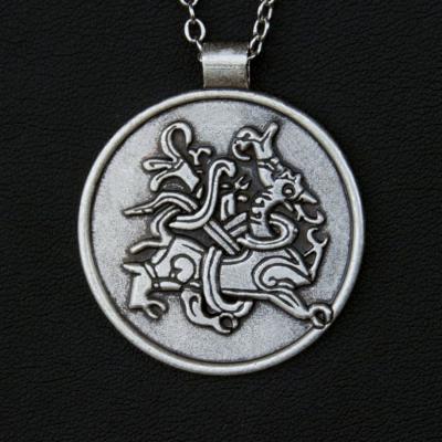 China Antique Irish Horse CLASSIC Celtic Animal Pendant Necklace Vintage Necklace Amulet for sale