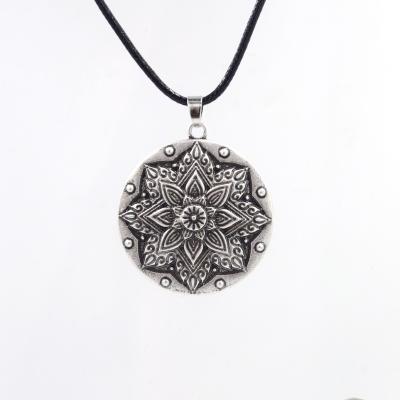 China CLASSIC Indian Yoga Mandala Flower Pendant Necklace Zen Mythology Buddhist Ancient Jewelry for sale