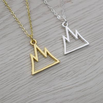 China Geometric Art Triangle Necklace Inspirational Personality Snow Mountain Jewelry CLASSIC for sale