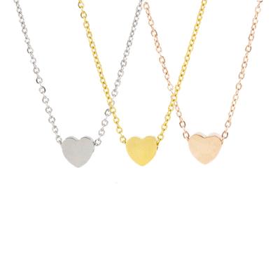 China CLASSIC Gold Plated Minimalist Stainless Steel Jewelry Heart Necklace for sale