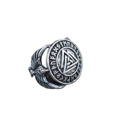 China Valknut CLASSIC Professional Antique Men Style Scandinavian Jewelry Viking Sanlan Norse Ring for sale