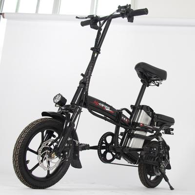 China 2021 new arrival high carbon battery rear shock absorption removeable fiber camp folding bike electric bicycle for sale