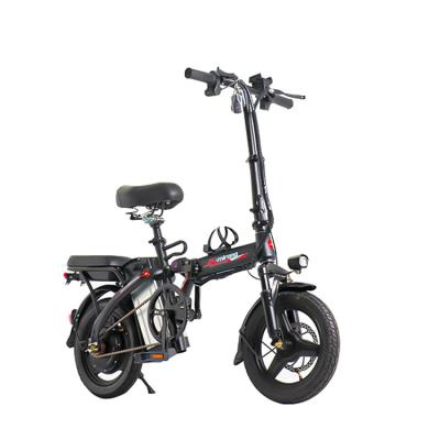 China Beam suspension 14 inch 48v battery electric bicycle foldable electric scooters for sale