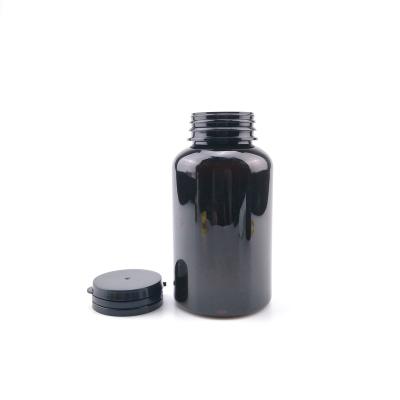 China Medicine Food Grade Manufacturer 120cc 150cc 200cc Matte Black Empty PET Pill Bottle Plastic Opaque White Opaque Violent Cap for sale