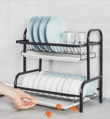 China Sustainable Multifunctional Stainless Steel Dish Rack Kitchen Dish Drying Rack for sale