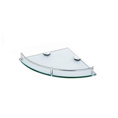 China Corner Traditional Glass Shelf Bathroom Glass Shelf Stainless Steel Fittings TP003 for sale