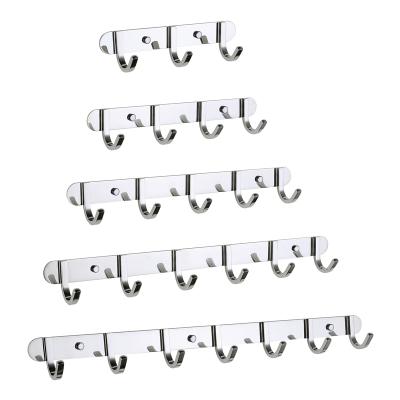 China Coat Hanger Coat Hook Stainless Steel Wall-mount Robe Towel Wall Hooks Brushed Nickel for sale