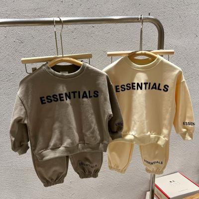 China High Quality Casual Boys Spring Kids Clothing Sets Custom Letter Silicon Print Boy Set for sale