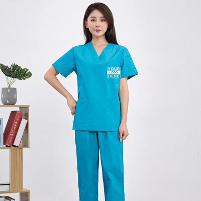 China New Fashion Hospital Eco - Friendly Cotton Hospital Wear Medical Uniforms Sets For Nurses And Doctors for sale