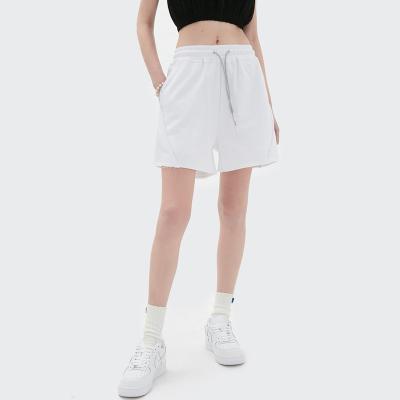 China French 2022 Custom White High Waist Cotton Shorts Pants Custom Made Anti-wrinkle Terry Shorts For Women for sale