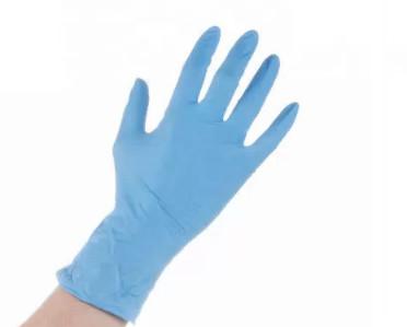 China Blue Color Disposable Hand Gloves , Disposable Latex Gloves For Hospital / Laboratory for sale