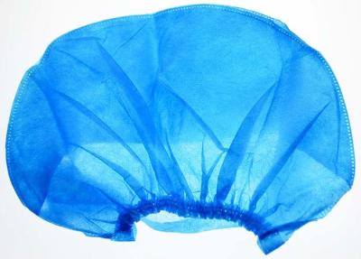 China Blue Disposable Non Woven Cap , Disposable Bouffant Caps Skin Friendly for sale