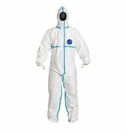 China Waterproof Comfortable 0.16kg Disposable Hooded Coveralls for sale