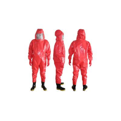 China Conjoined Fire Fighting XL PVC Acid Chemical Safety Suit for sale