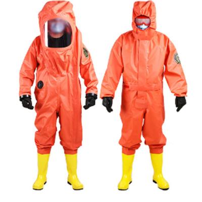 China Disposable PVC XL Hazmat Chemical Refusal Suit Conjoined for sale