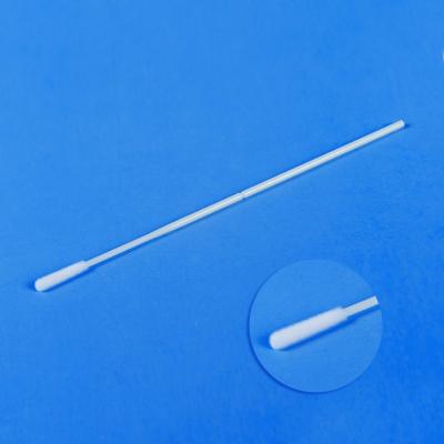 China Ergonomic Anatomic Oral Nasal Nylon Flocked Tube Sample Swab for sale