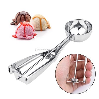 China Viable Wholesale Manual Stainless Steel Ice Cream Scoop Dia.4cm/5cm/6cm for sale