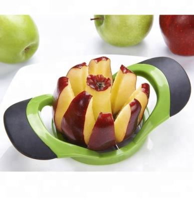 China Sustainable Factory Fruit Cutter Easy Handle Plastic Apple Slicer for sale