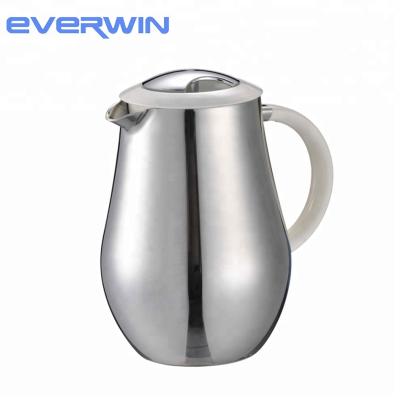 China Sustainable Unique Pear Shaped Double Wall Insulated French Press Coffee Maker With Plunger for sale