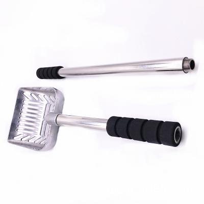 China IKITCHEN Factory Price Viable Stainless Steel Cat Litter Scoop With Long Handle Of Cat Sand Shovel Kitty Cat Garbage Shovel Large for sale