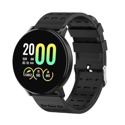 China 2021 Touch Screen Sport Waterproof Plus 119 Smart Watch Men Women Blood Pressure Round Clock Smartwatch Fitness Tracker Smart For Android IOS for sale