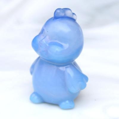 China Europe Opal Crystal Carving Animal Cute Blue Chick High Quality for sale