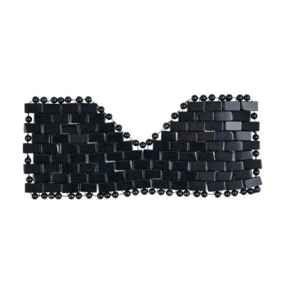 China Natural Black Quartz Jade Eye Mask Facial Obsidian Face Mask for sale