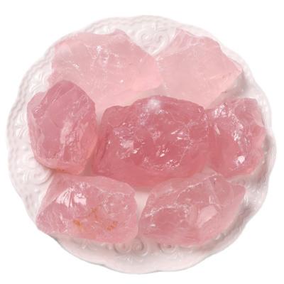 China Wholesale Price Europe Rose Quartz Crystal Chunk Rock Natural Rough for Home Decoration for sale