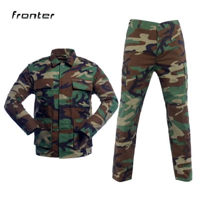 China Custom Made Military Tactical Army Combat BDU T/C 6535 Jacket Camouflage Anti-static Wholesale Uniform + Uniform Pant Uniforms for sale