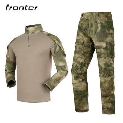 China Frog anti-static military simple style combat shirt camouflage army tactical shirt for sale