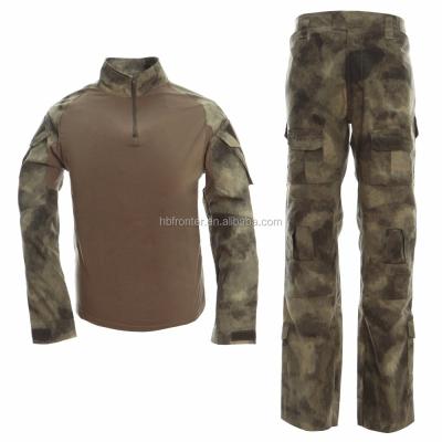 China AU Camouflage Combat Anti-Static Shirt And Pants With Elbow And Knee Pads Tactical Suit for sale