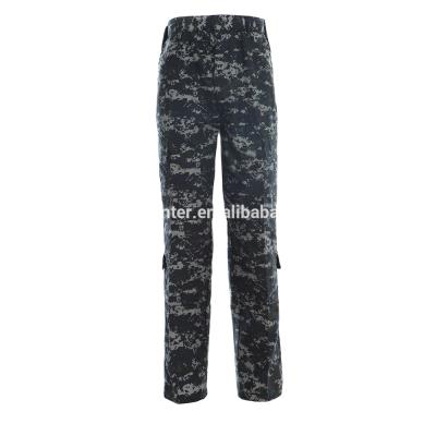 China Digital anti-static blue camouflage military pants/combat pants for sale