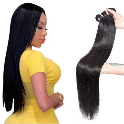 China Brazilian Silky Straight Wave Virgin Hair Vendor Bone Straight Hair Bundles 100 Remy Human Weave Hair Extensions 3 Bundles Natural Color for sale