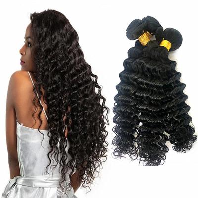 China Free Sample Peruvian Deep Wave Deep Wave Weave Bundles 8 To 40 Inch Virgin Hair Full Cuticle Aligned Hair Weft Extensions for sale