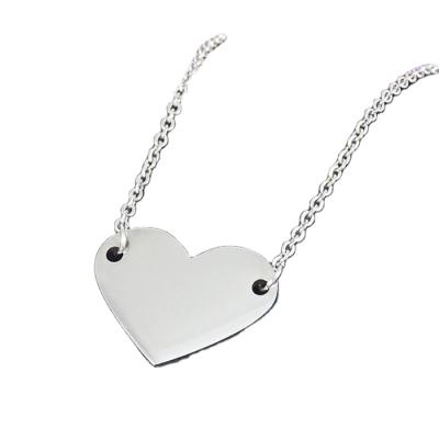 China Custom CLASSIC Minimalist Heart Charm Love Delicacy Jewelry Stainless Steel Pendant Necklaces for sale