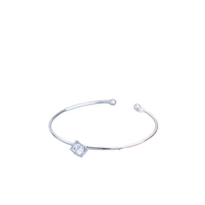 China CLASSIC 925 Sterling Silver Lovely Charms Bracelets Open Wire Crystal Bracelets For Teen Girls for sale